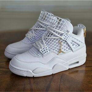 Nike Air Jordan 4 ‘Net’ Mid Retro Basketball Shoes White Women's 9 LE FN7251-107
